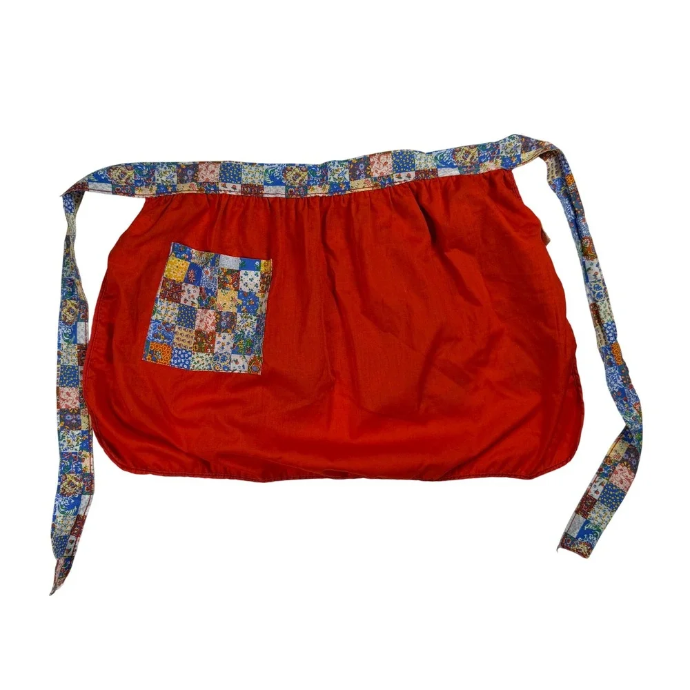 Artistic Creation Vintage Cottagecore Kitsch Women Half Apron Patchwork Floral
